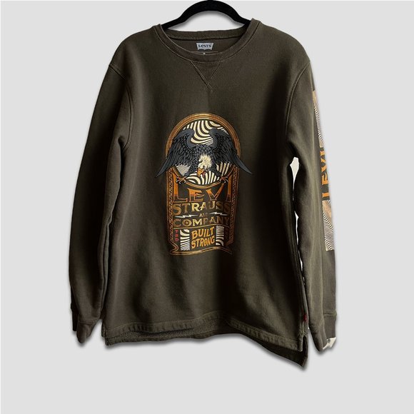 Levi's Other - Levi Strauss & Co. Men's Graphic Crewneck Sweatshirt - Olive Green